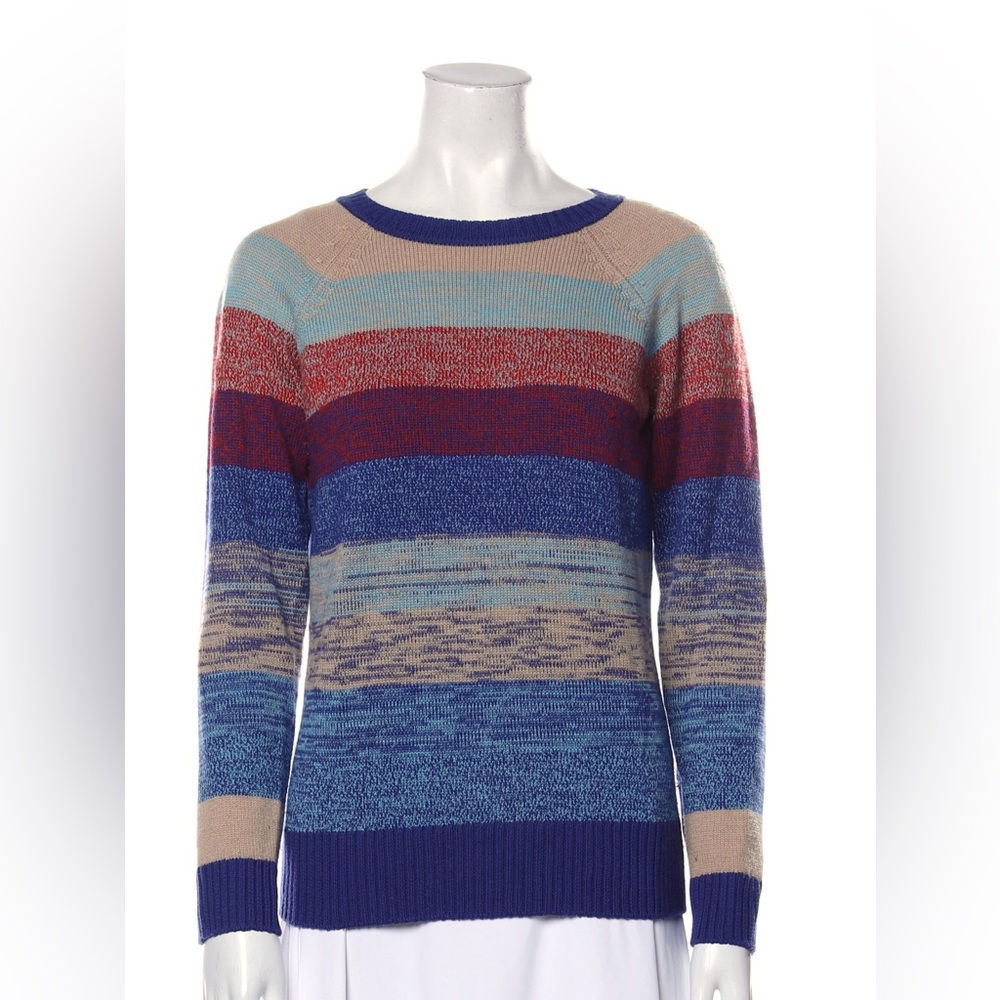 St. John wool Blue and Red Striped Sweater